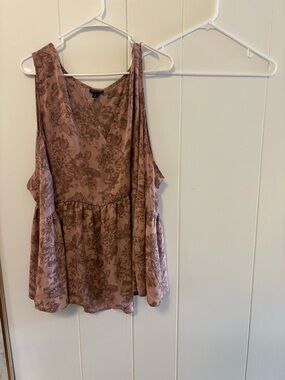 torrid Mauve Floral Sleeveless Tank Top